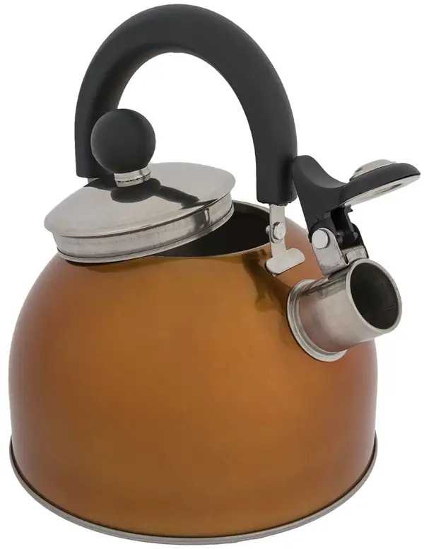 Highlander 2L Deluxe Whistling Kettle Orange - Orange
