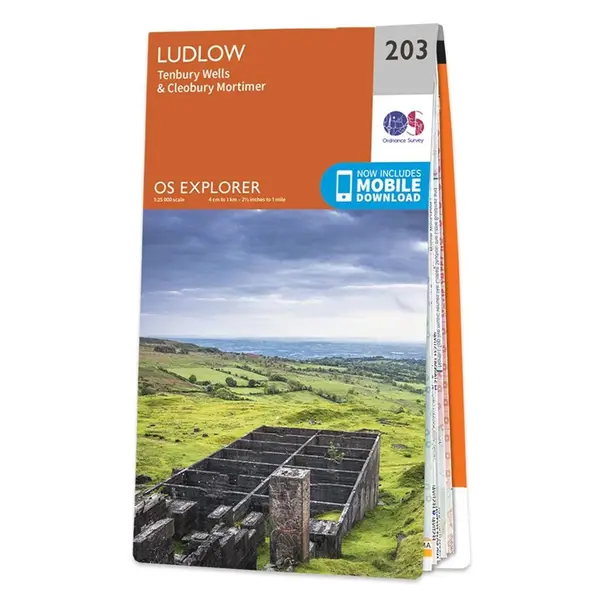 Ordnance Survey Explorer - 203 Ludlow (Tenbury Wells & Cleobury Mortimer) - Sheet 203