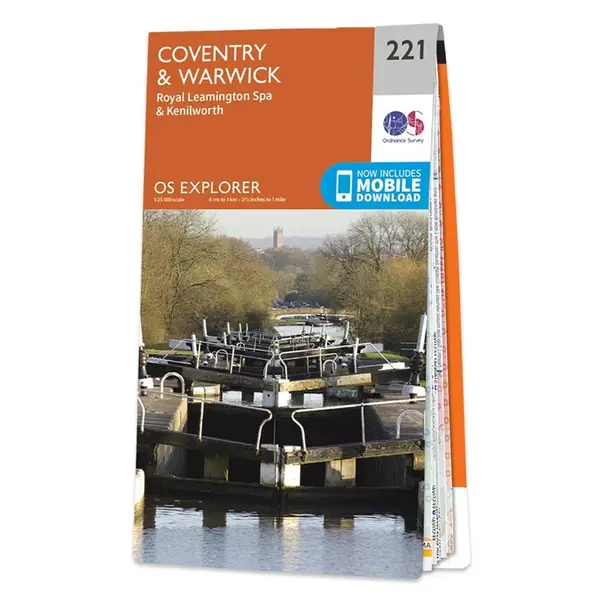 Ordnance Survey Explorer - 221 Coventry & Warwick ( Royal Leamingtong spa & Kenilworth) - Sheet 221