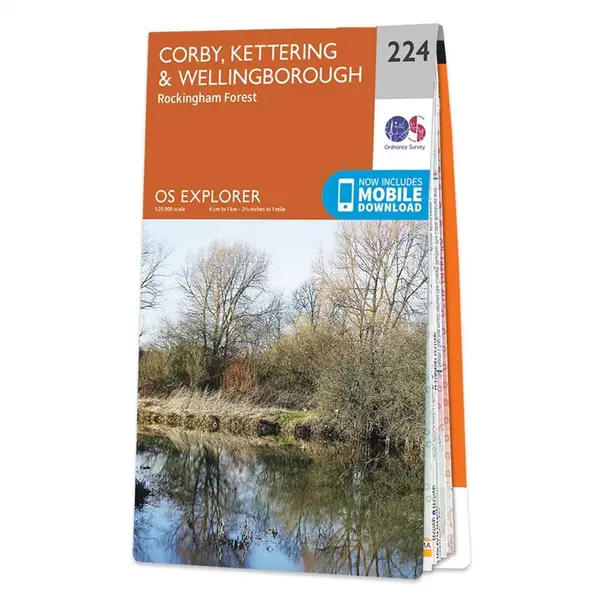 Ordnance Survey Explorer - 224 Corby, Kettering & Wellingborough (rockingham Forest) - Sheet 224