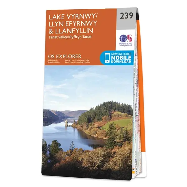 Ordnance Survey Explorer - 239 Lake Vyrnwy (Tanat Valley/Dyffryn Tanat) - Sheet 239