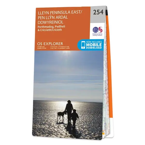 Ordnance Survey Explorer - 254 Lleun Peninsula East (Porthmadog, Pwllheli & Criccieth) - Sheet 254