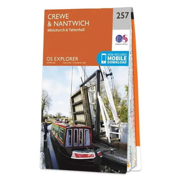 Ordnance Survey Explorer - 257 Crewe & Nantwich (Whitchurch & Tattenhall) - Sheet 257