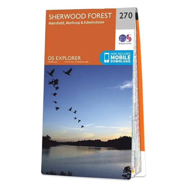 Ordnance Survey Explorer - 270 Sherwood Forest (Mansfield, worksop & edwinstowe) - Sheet 270