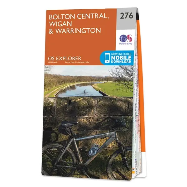 Ordnance Survey Explorer - 276 Bolton Central, Wigan & Warrington - Sheet 276