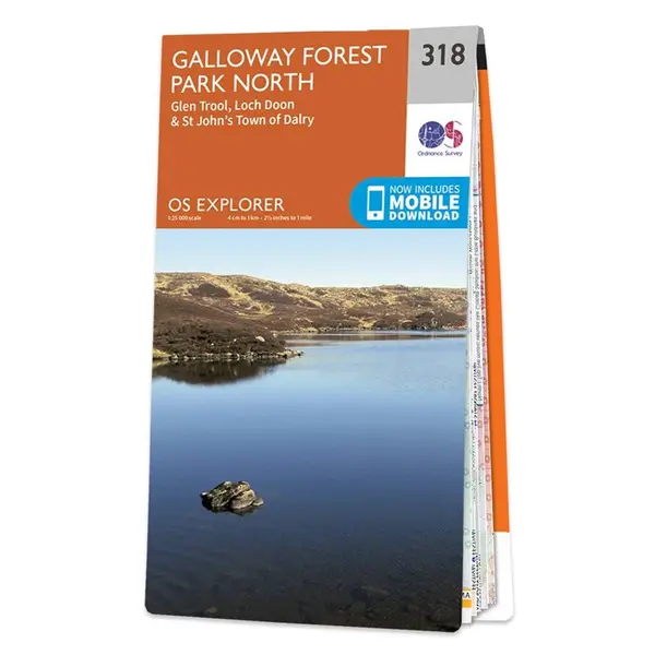 Ordnance Survey Explorer - 318 Galloway Forest Park North (Glen Trool, Loch Doon7 St John's Town of Dalry) - Sheet 318