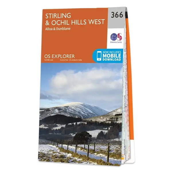 Ordnance Survey Explorer - 366 Stirling & Ochil Hills West (alloa & Dunblane) - Sheet 366
