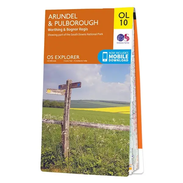 Ordnance Survey Explorer - OL10 Arundel & Pulborough (Worthing & Bognor Regis) - Sheet OL10 Standard