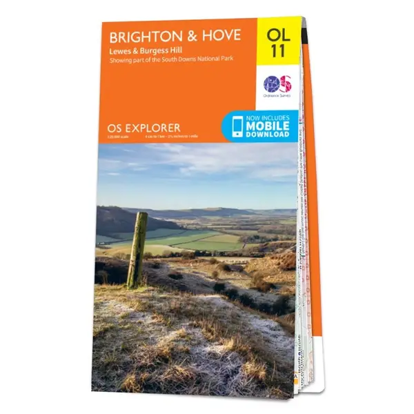 Ordnance Survey Explorer - OL11 Brighton & Hove (Lewes & Burgess Hill) - Sheet OL11 Standard