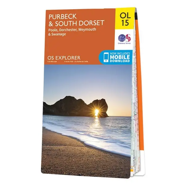 Ordnance Survey Explorer - OL15 Purbeck & South Dorset (Poole, Dorchester, Weymouth & Swanage) - Sheet OL15 Standard