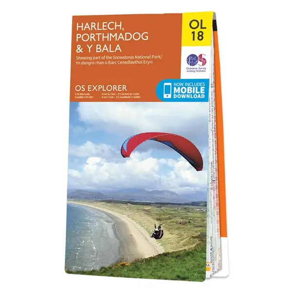 Ordnance Survey Explorer - OL18 Harlech, Porthmadog & Bala - Sheet OL18 Standard