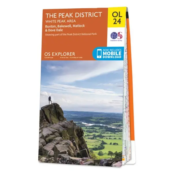 Ordnance Survey Explorer - OL24 The Peak District (Buxton, Bakewell, Matlock & Dove dale) - Sheet OL24