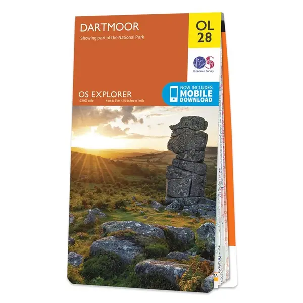 Ordnance Survey Explorer - OL28 Dartmoor (Showing Part of the National Park) - Sheet OL28 Standard