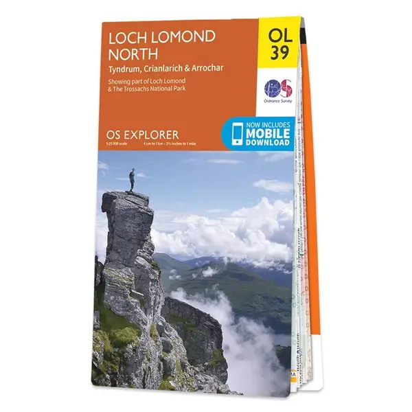 Ordnance Survey Explorer - OL39 Loch Lomond North (Tyndrum, Crianlarich & Arrochar) - Sheet OL39