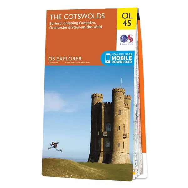 Ordnance Survey Explorer - OL45 The Cotswolds (Burnford, Chipping Campden, Cirencester & Stow-on-the-Wold) - Sheet OL45 Standard