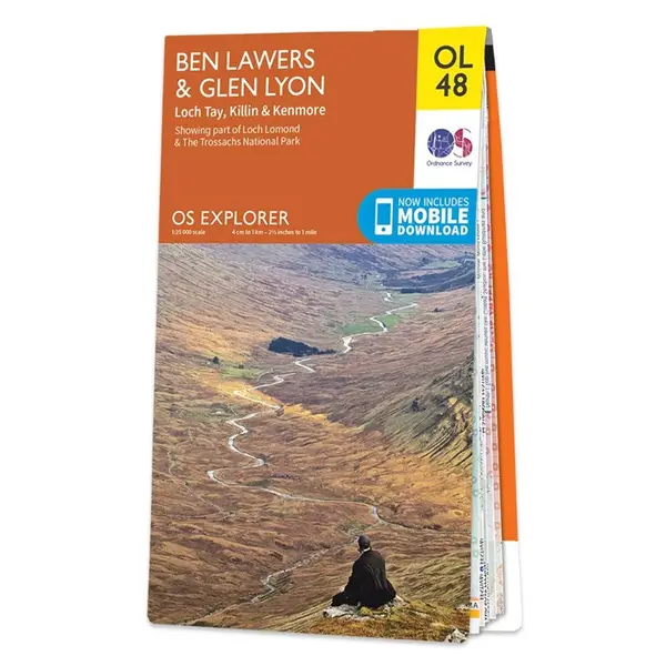 Ordnance Survey Explorer - OL48 Ben Lawyers & Glen Lyon (Loch Tay, Kilin & Kenmore) - Sheet OL48 Standard