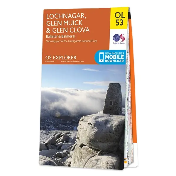 Ordnance Survey Explorer - OL53 Lochnagar, Glen Muick & Glen Clova (Ballater & Balmoral) - Sheet OL53