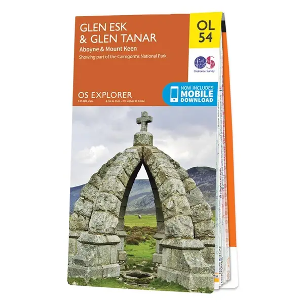 Ordnance Survey Explorer - OL54 Glen Esk & Glen Tanar (Aboyne & Mount Keen) - Sheet OL54 Standard