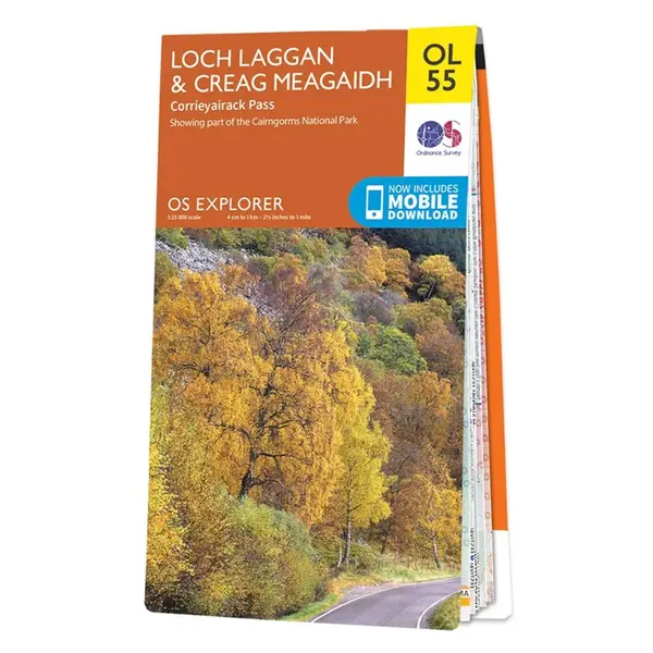 Ordnance Survey Explorer - OL55 Loch Laggan & Creag Meagaidh (Corrieyairack Pass) - Sheet OL55 Standard
