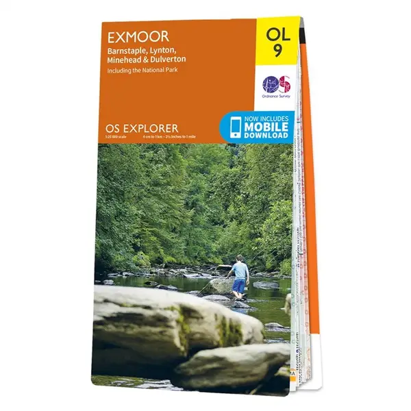 Ordnance Survey Explorer - OL9 Exmoor (Barnstaple & Lynton, Minhead & Dulverton) - Sheet OL9 Standard