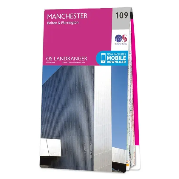 Ordnance Survey Landranger - 109 Manchester (Bolton & Warrington) - Sheet 109