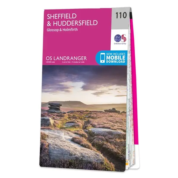 Ordnance Survey Landranger - 110 Sheffield & Huddersfield (Glossop & Holmfirth) - Sheet 110