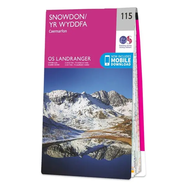Ordnance Survey Landranger - 115 Snowdon / Yr Wyddfa - Sheet 115