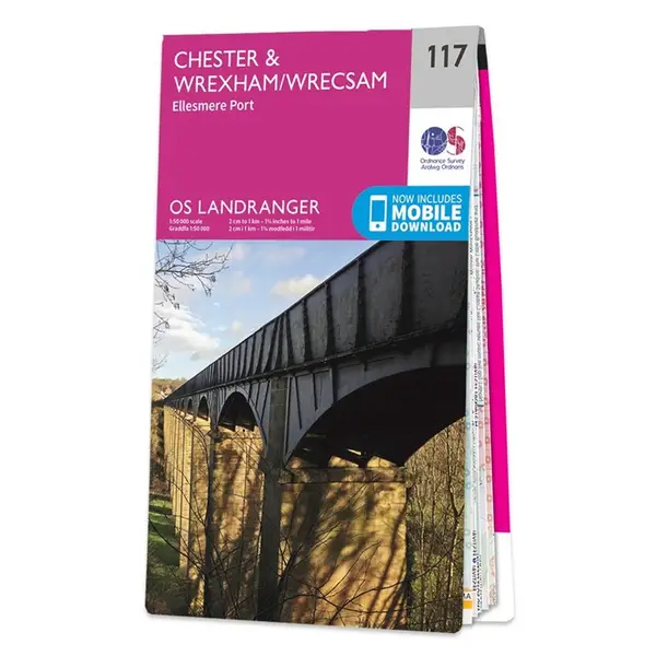 Ordnance Survey Landranger - 117 Chester & Wrexham/Wrecsam (Ellesmere Port) - Sheet 117