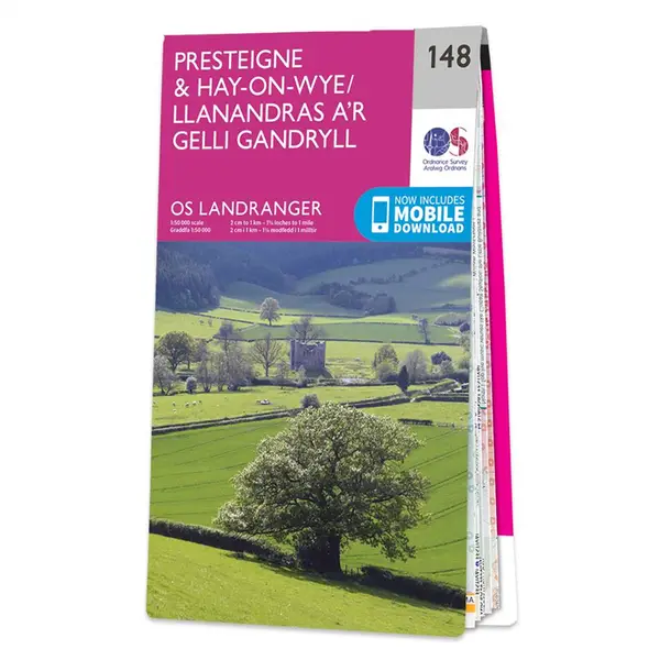 Ordnance Survey Landranger - 148 Prestiegne & Hay-On-Wye - Sheet 148