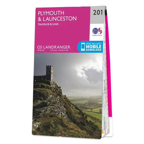 Ordnance Survey Landranger - 201 Plymouth & Launceston (Tavistock & Looe) - Sheet 201