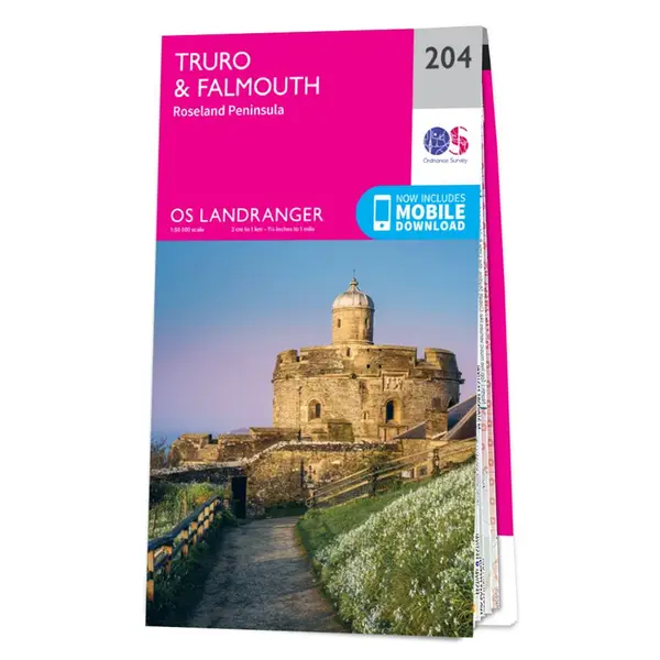 Ordnance Survey Landranger - 204 Truro & Falmouth ( Roseland Peninsula) - Sheet 204