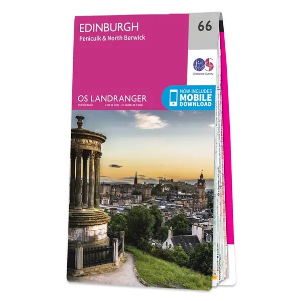 Ordnance Survey Landranger - 66 Edinburgh (Pencuik & North Berwick) - Sheet 66