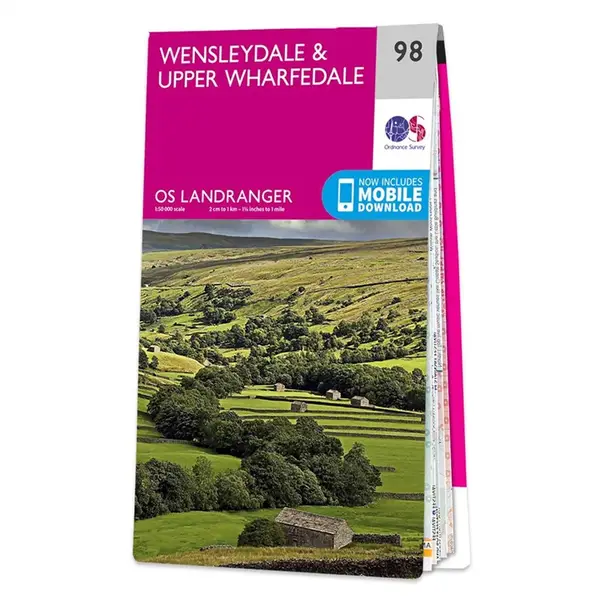 Ordnance Survey Landranger - 98 Wensleydale & Upper Wharfedale - Sheet 98