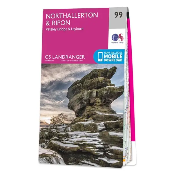 Ordnance Survey Landranger - 99 Northallerton & Ripon (Pateley Bridge & Leyburn) - Sheet 99