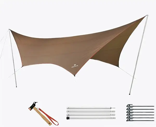 Snow Peak HD Hexa Tarp Pro Set Large